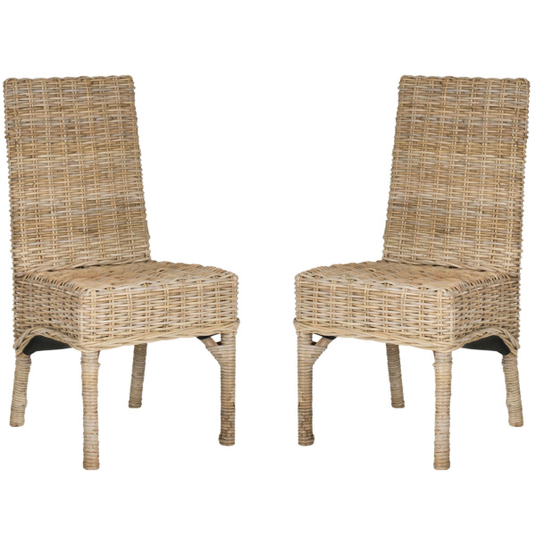FOX6519A-SET2 Beacon 18''h Rattan Dining Side Chair (Set of 2)