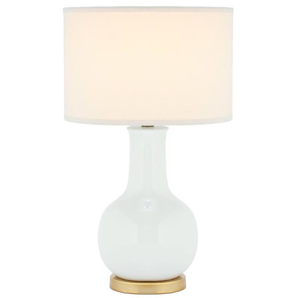 LIT4024A White 27.5-Inch H Ceramic Paris Lamp