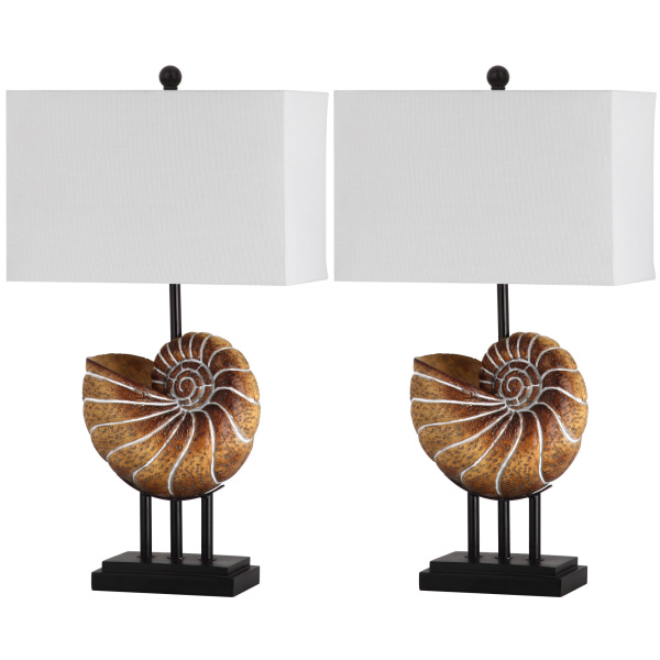 LIT4314A-SET2 Nautilus 28-Inch H Shell Table Lamp