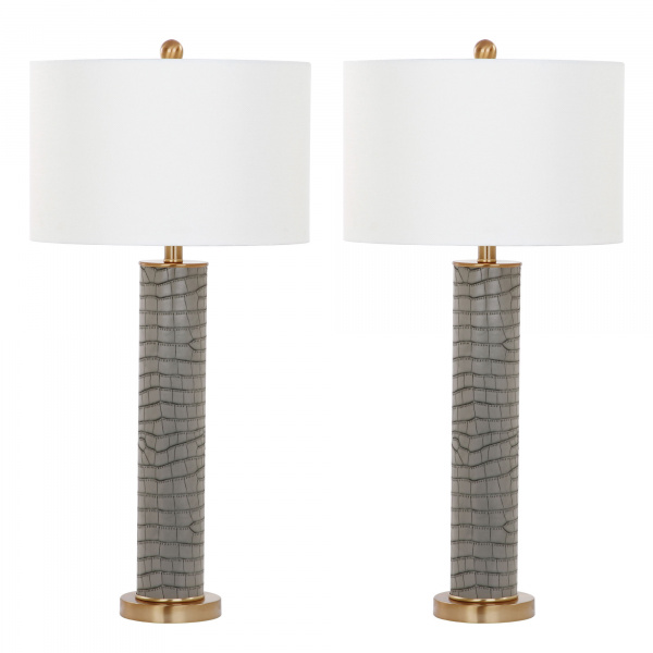LIT4404A-SET2 Ollie 31.5-Inch H Faux Alligator Table Lamp
