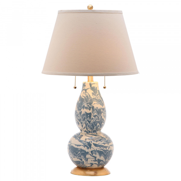 LITS4159D Color Swirls  28-Inch H Glass Table Lamp