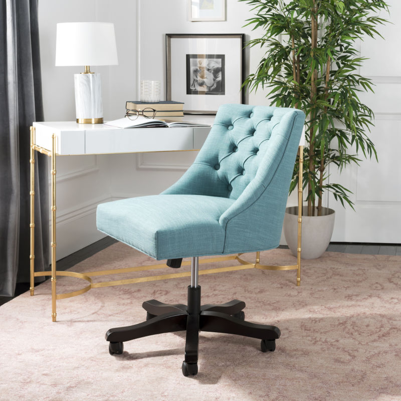 MCR1030E Soho Tufted Linen Swivel Desk Chair