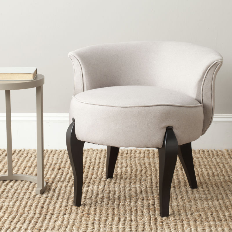 MCR4692A Mora French Leg Linen Vanity Chair