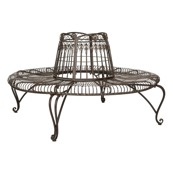 PAT5019A Ally Darling Wrought Iron 60.25-Inch W Outdoor Tree Bench