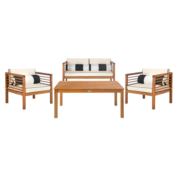PAT7033C Alda 4 Pc Outdoor Set With Accent Pillows