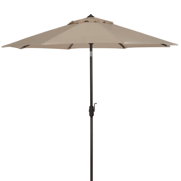 PAT8001A UV Resistant Ortega 9 Ft Auto Tilt Crank Umbrella Beige
