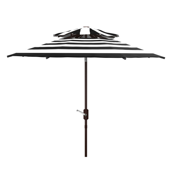 PAT8204A Iris Fashion Line 9ft Double Top Umbrella Black/White