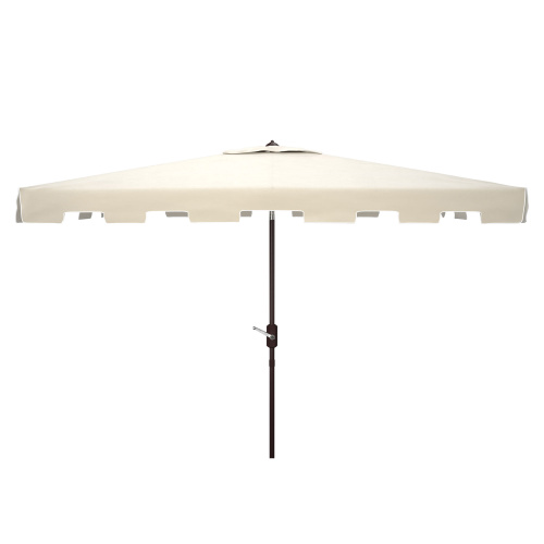 PAT8300C Zimmerman 6.5 x 10 ft Rect Market Umbrella Beige/White