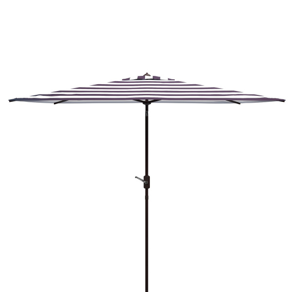 PAT8304A Iris Fashion Line 6.5 x 10 ft Rect Umbrella Black/White