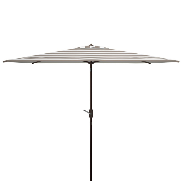 PAT8304D Iris Fashion Line 6.5 x 10 ft Rect Umbrella Grey/White