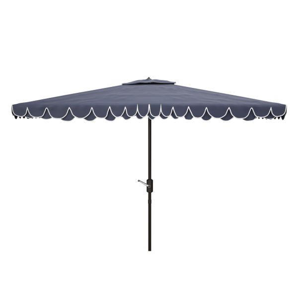 PAT8306A Elegant Valance 6.5 x 10 ft Rect Umbrella Navy/White