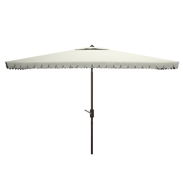 PAT8306C Elegant Valance 6.5 x 10 ft Rect Umbrella Beige/White