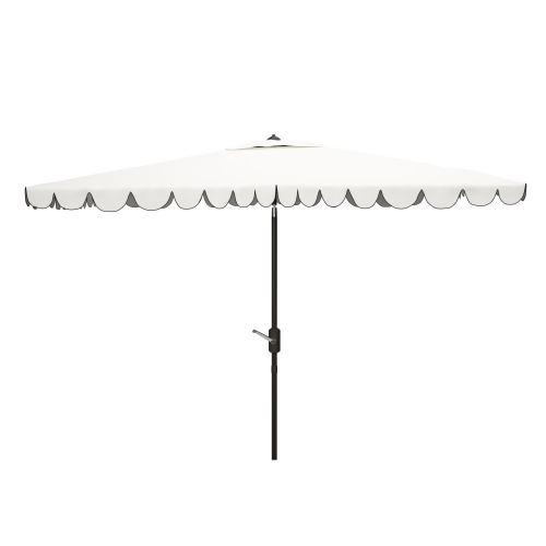 PAT8310E Venice 6.5 x 10 ft Rect Crank Umbrella White/Black