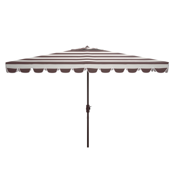 PAT8311B Vienna 6.5 X 10 ft Rect Crank Umbrella Grey/White