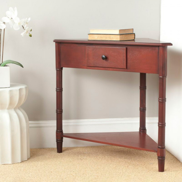 AMH5709E Gomez Corner Table With Storage Drawer