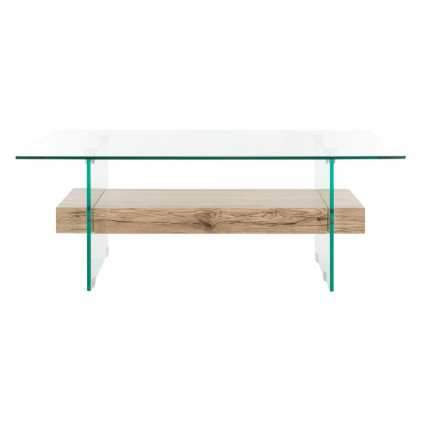 COF7004A Kayley Rectangular Modern Glass Coffee Table