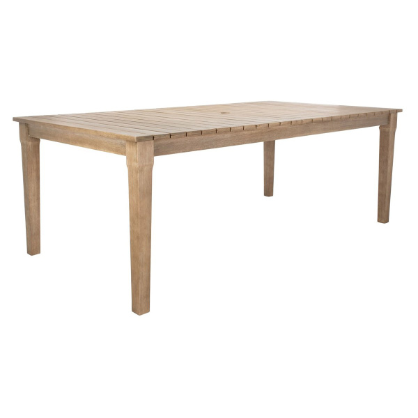 Dominica Wooden Outdoor Dining Table Natural by Safavieh