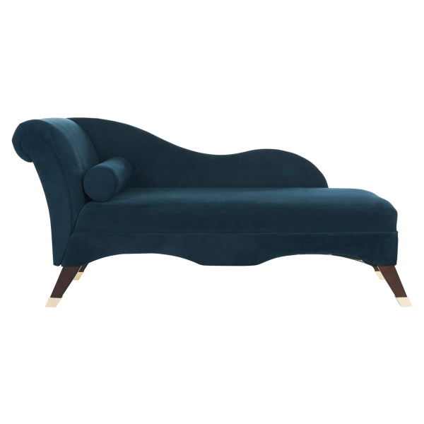 FOX6284A Caiden Vevlet Chaise with Pillow