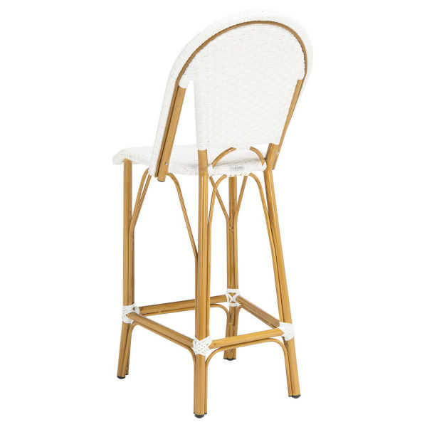 Safavieh Pat4008c Ford Indoor Outdoor French Bistro Bar Stool White 2