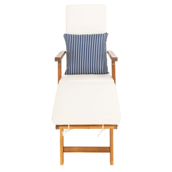 Safavieh Pat7015e Palmdale Lounge Chair Natural Beige Navy White 5