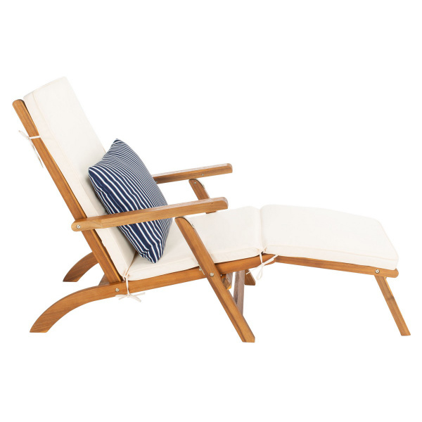Safavieh Pat7015e Palmdale Lounge Chair Natural Beige Navy White 9
