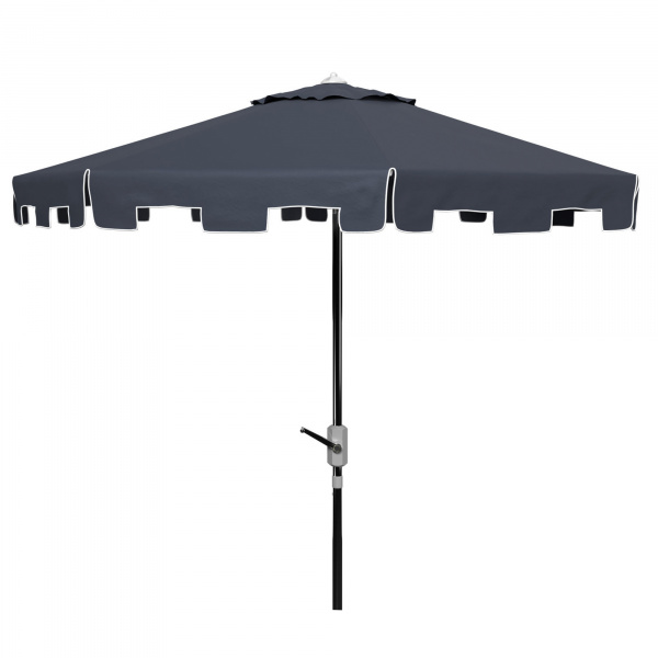 PAT8000L UV Resistant Zimmerman 9 Ft Crank Market Push Button Tilt Umbrella With Flap Nav