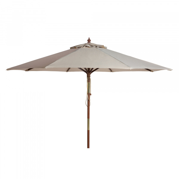 PAT8009A Cannes 9ft Wooden Outdoor Umbrella Beige