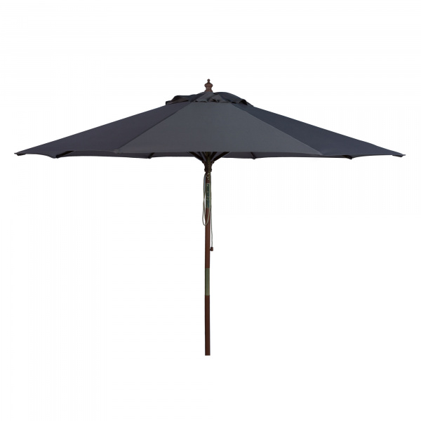 PAT8009B Cannes 9ft Wooden Outdoor Umbrella Grey