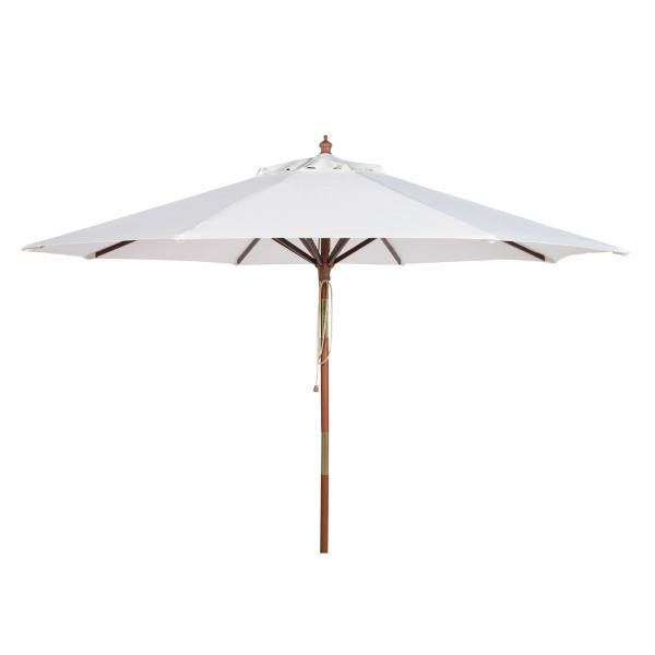 PAT8009E Cannes 9ft Wooden Outdoor Umbrella White