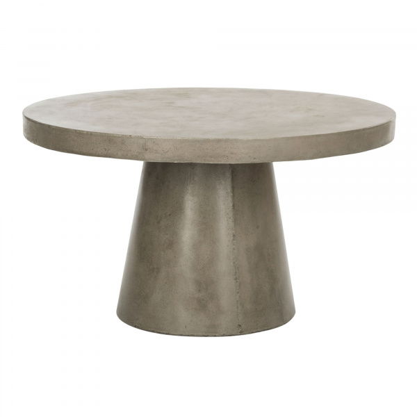 VNN1014A Delfia Indoor/Outdoor Modern Concrete Round 27.56-Inch Dia Coffee Table