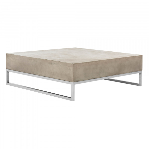Eartha Indoor/Outdoor Modern Concrete 11.42-Inch H Coffee Table