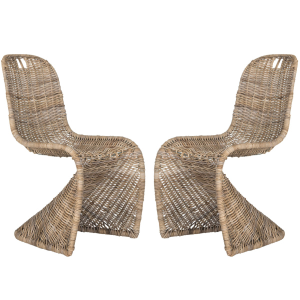 SEA7007A-SET2 Cilombo 19''h Wicker Dining Chair Set of 2