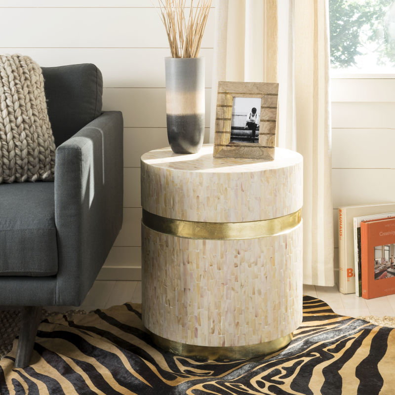 TRB1007A Perla Mosaic Round Side Table