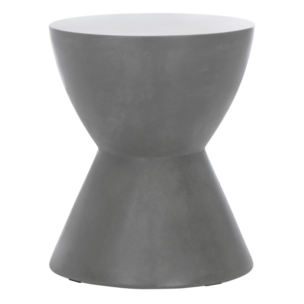 VNN1011A Athena Indoor/Outdoor Modern Concrete Round 17.7-Inch H Accent Table