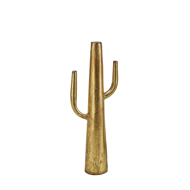 12639-03 Ec Gold Metal Cactus 15.75 Inch