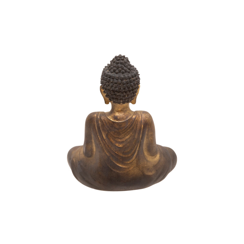 13029 11 Bronze Copper Resin Sitting Buddha Tealight Copper 6