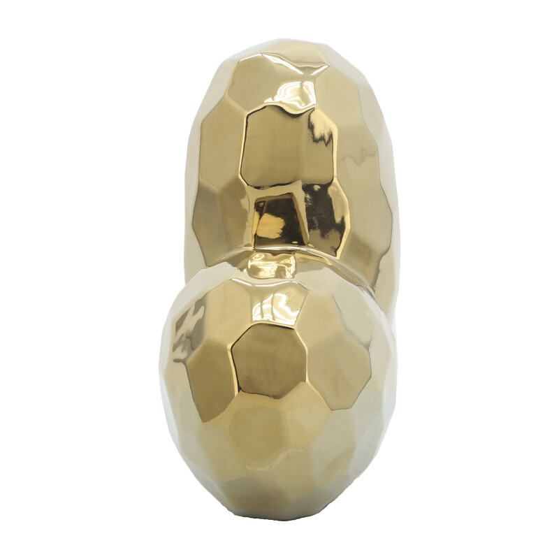 13216 01 Gold Gold Ceramic Heart 11 Inch 3