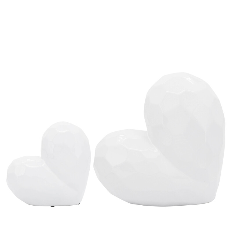13216 05 White White Ceramic Heart 11 5