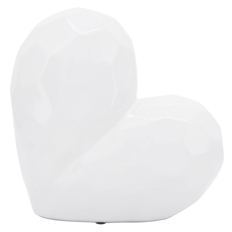 13216 06 White White Ceramic Heart 8 4