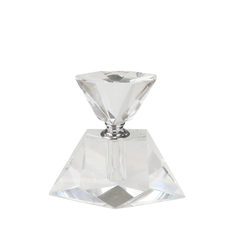 Clear Crystal Perfume Bottle 4.5 Inch