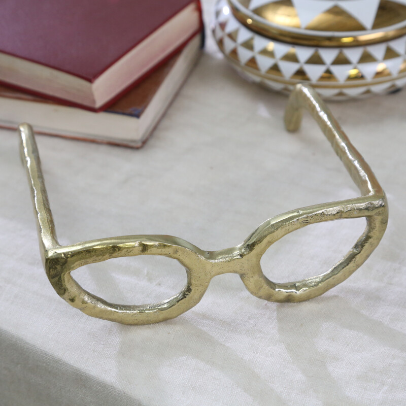 13532-01 Gold Glasses Sculpture