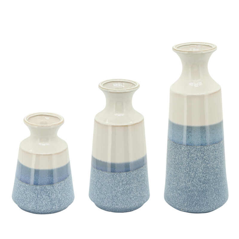13900 19 Blue White Sky Blue Ceramic 12 Inch Vase 3