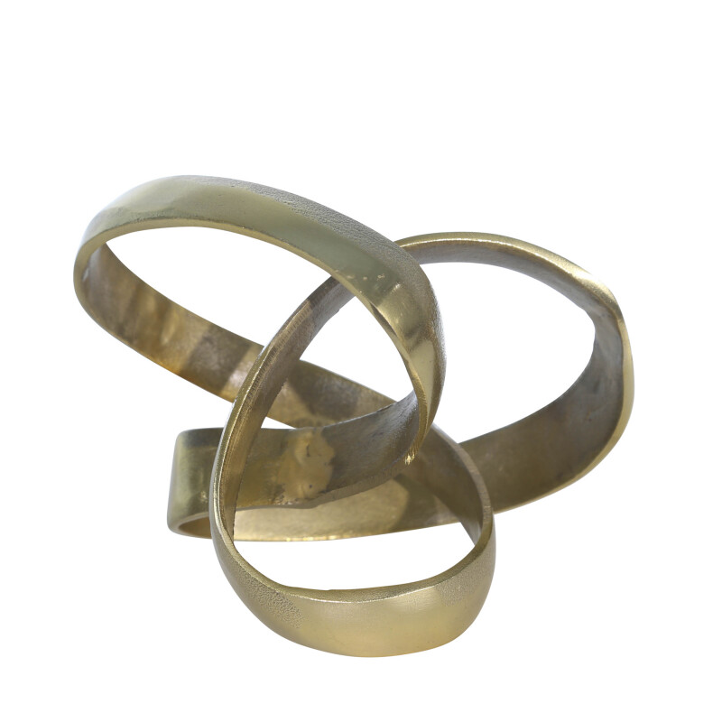 14585 01 Gold Gold Aluminum Knot Sculpture 7 2