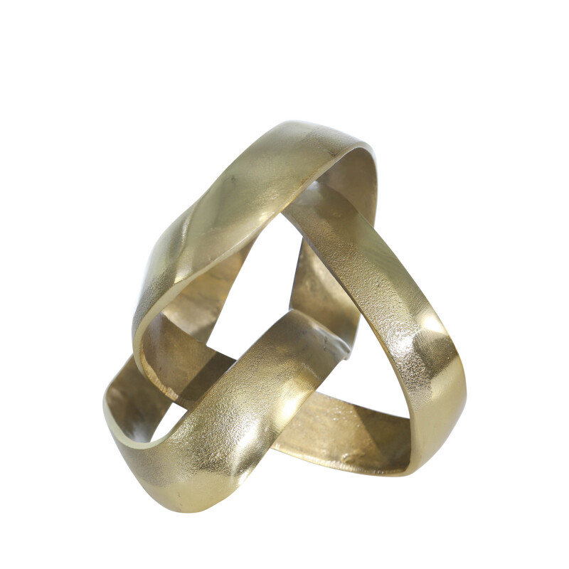 14585 01 Gold Gold Aluminum Knot Sculpture 7 3