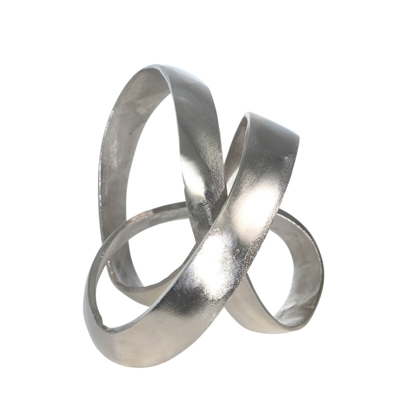 14585 02 Silver Silver Matte Aluminum Knot Sculpture 7 2