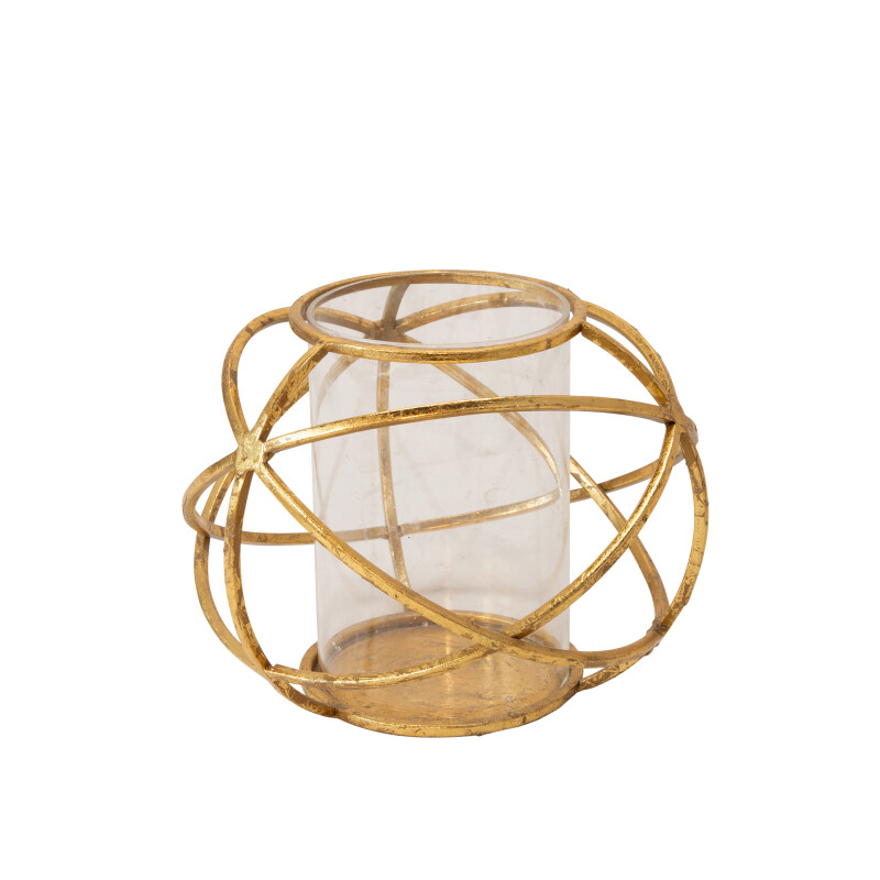 14875 Gold 6 Inch Orb Candle Holder Gold Set Of Two 4