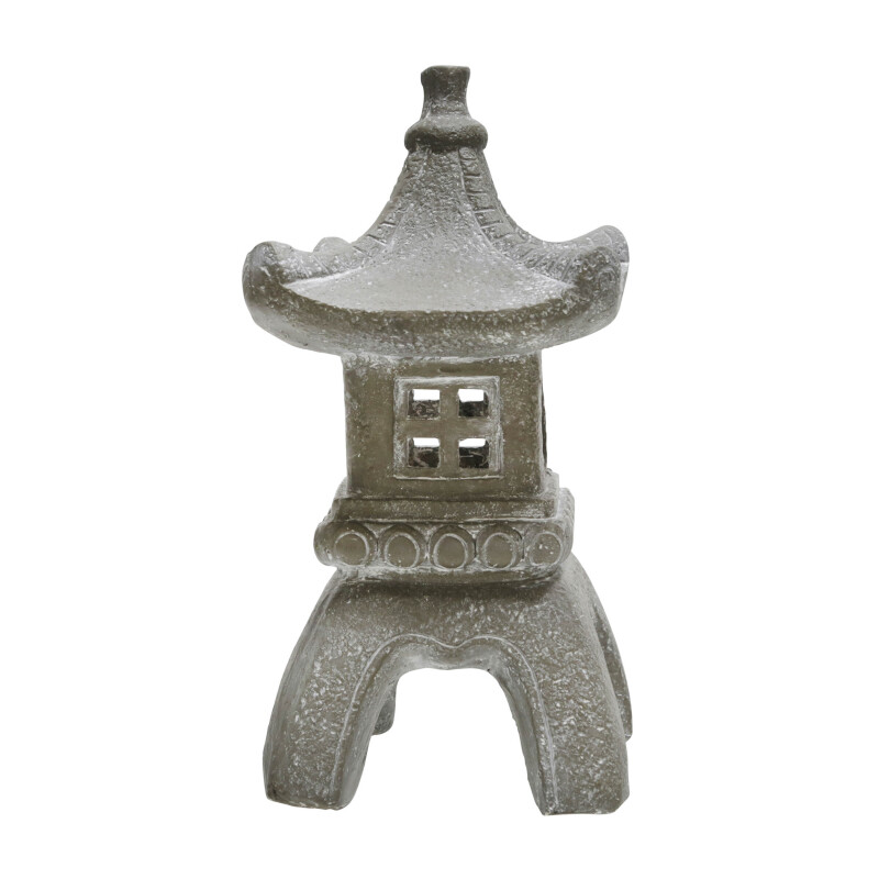 15017 Gray Polyresin 16 Inch Temple Lighthouse Deco Gray 3