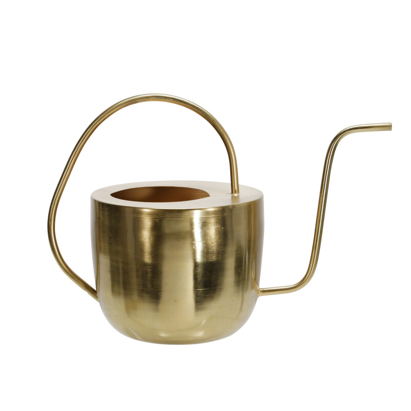 15161 Metal 11 Inch Flat Top Watering Can Gold