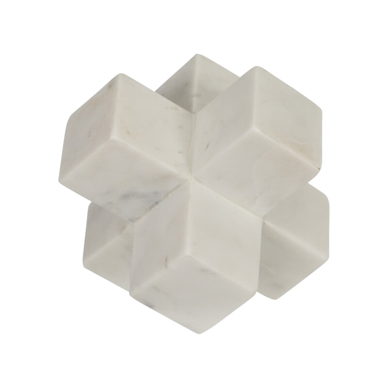 15225-01 Marble 7 Inch Jack Deco White