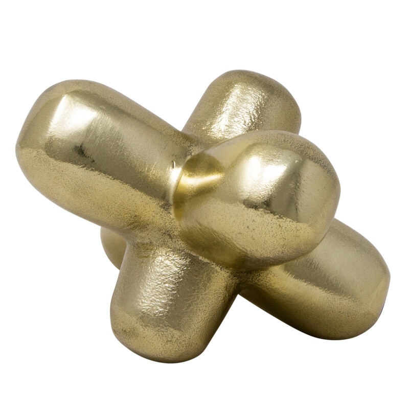 15264-04 Metal 7 Inch Geometric Orb Gold